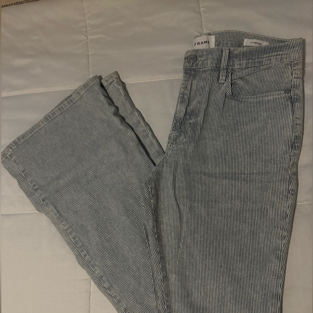 Frame flared striped jeans
